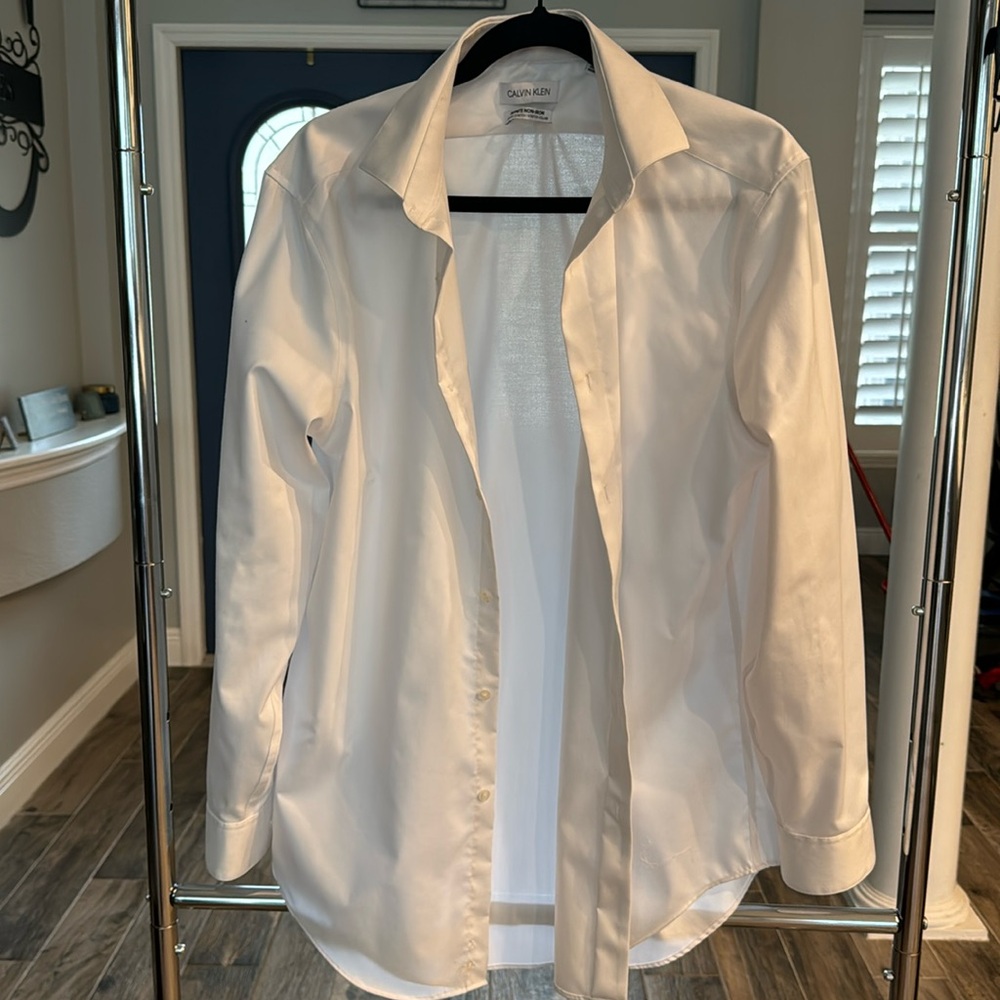 Men’s collar dress shirt, Calvin Klein.